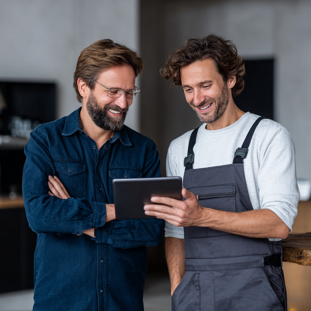 southend plumber with happy customer